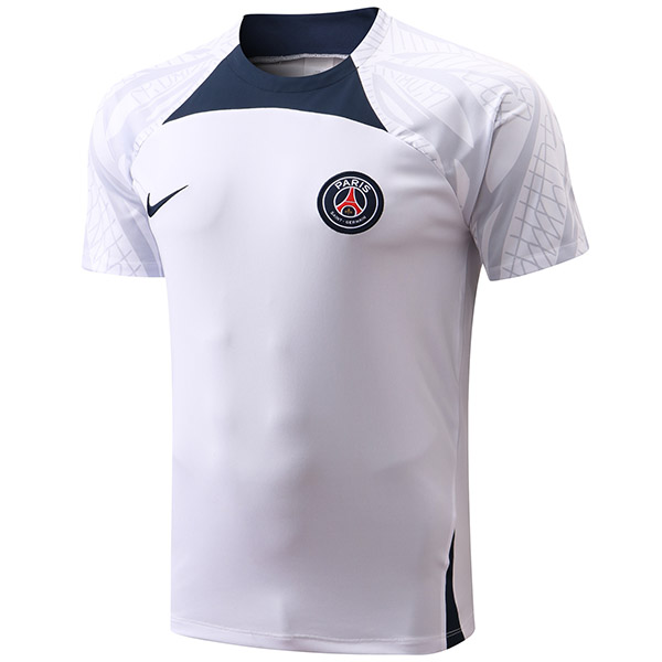 Paris saint-germain training jersey soccer uniform men's shirt football short sleeve sport top t-shirt white 2022-2023